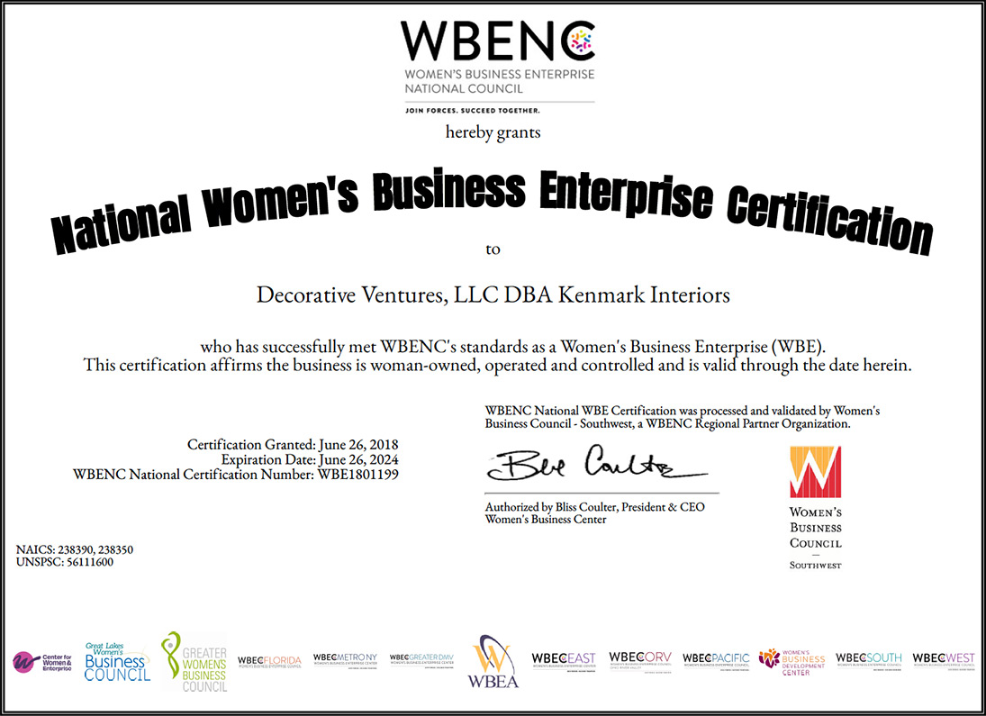 Kenmark WBE Certificate 062624